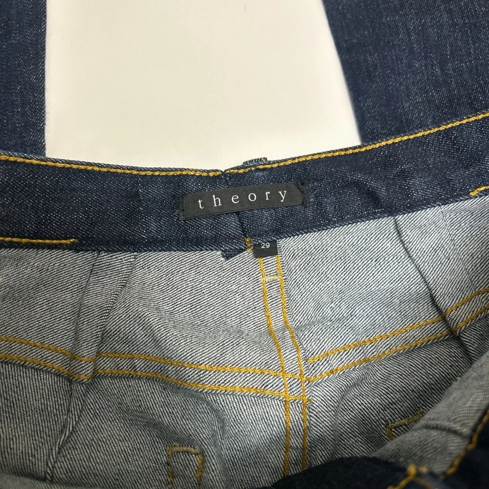 Women’s Theory Patch Pocket Flared Denim Jeans Dark Wash Indigo - Sz 29 NWOT